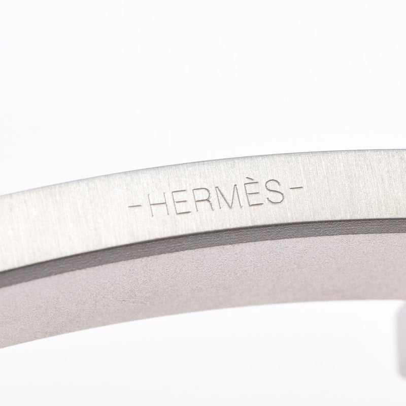 HERMES Hermes H buckle belt Size Large Silver Bracket Men's SV Belt A Rank used Ginzo