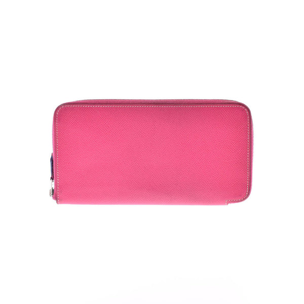 HERMES HERMES AZAPRING SILK INN ROSE DILLIAN SIRVER BRACKET□P雕刻（2012年）女士Vo Epson Long Wallet B等级使用Ginzo