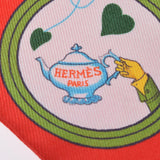 HERMES Hermes twilly TEA TIME/tea time heart new tag red ladies silk 100 % scarf A ranked Ginzo