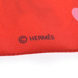 HERMES Hermes twilly TEA TIME/tea time heart new tag red ladies silk 100 % scarf A ranked Ginzo