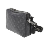 LOUIS VUITTON Louis Vuitton Monogram Eclipse Trio Messenger Black/Gray M69443 Men's Monogram Canvas Shoulder Bag A Rank Used Ginzo