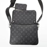 LOUIS VUITTON Louis Vuitton Monogram Eclipse Trio Messenger Black/Gray M69443 Men's Monogram Canvas Shoulder Bag A Rank Used Ginzo