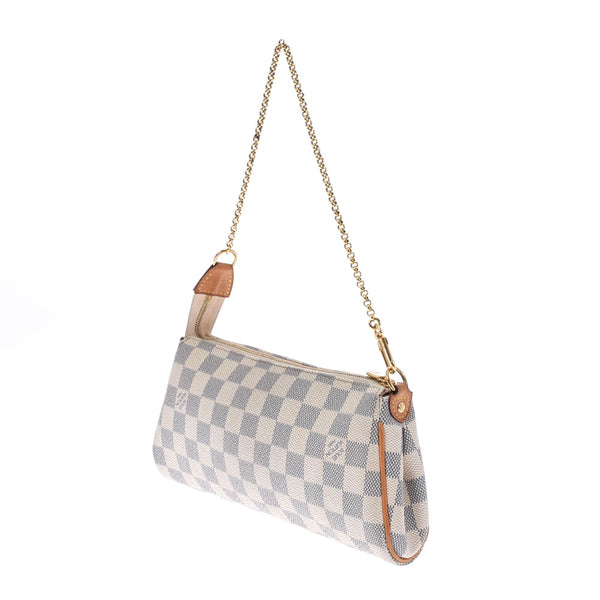 LOUIS VUITTON Louis Vuitton Damier Azur Eva 2WAY White N55214 Ladies Dami Azur Canvas Shoulder Bag B Rank used Ginzo