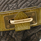 LOUIS VUITTON Louis Vuitton Monogram Motard Pochette Khaki Gold Bracket Ladies Calf/Croco Shoulder Bag A Rank used Ginzo