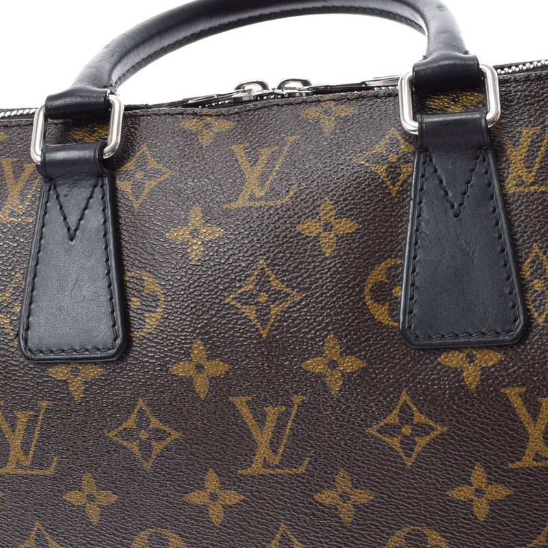 LOUIS VUITTON Louis Vuitton Makaser PDJ Brown M40868 Men's Monogram Canvas 2WAY Bag AB Rank Used Ginzo