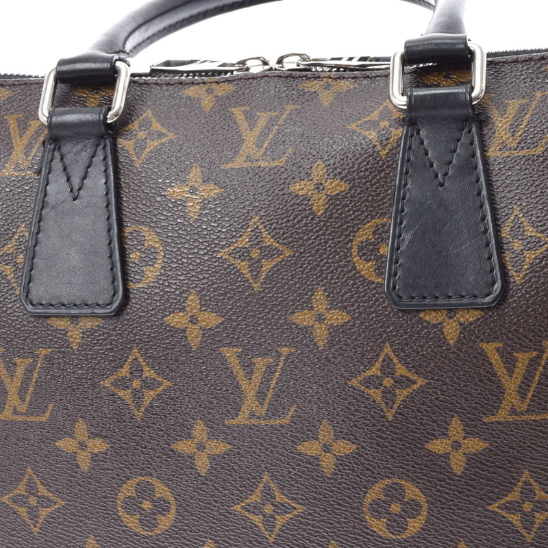 LOUIS VUITTON Louis Vuitton Makaser PDJ Brown M40868 Men's Monogram Canvas 2WAY Bag AB Rank Used Ginzo