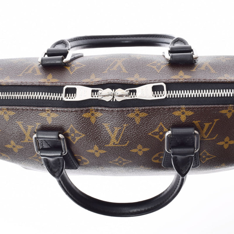 LOUIS VUITTON Louis Vuitton Makaser PDJ Brown M40868 Men's Monogram Canvas 2WAY Bag AB Rank Used Ginzo