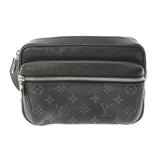 LOUIS VUITTON ルイヴィトン タイガラマ バムバッグ アウトドア ノワール M30245 メンズ レザー ボディバッグ Aランク 中古 銀蔵