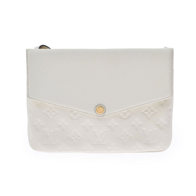 LOUIS VUITTON Louis Vuitton Monogram Amplant Twice Nege (White) M50882 Ladies Leather Shoulder Bag B Rank Used Ginzo