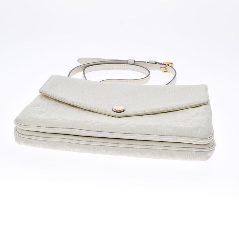 LOUIS VUITTON Louis Vuitton Monogram Amplant Twice Nege (White) M50882 Ladies Leather Shoulder Bag B Rank Used Ginzo