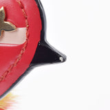 LOUIS VUITTON Louis Vuitton Visque Traveling Bird Motif Bag Charm Red/Yellow Gold Bracket M67390 Men's Leather/Furky Holder A Rank Used Ginzo