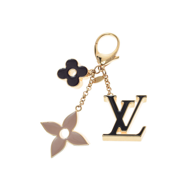 LOUIS VUITTON Louis Vuitton Full Du Monogram Bag Charm Black/Greige Gold Bracket M67119 Ladies GP Key Holder A Rank used Ginzo