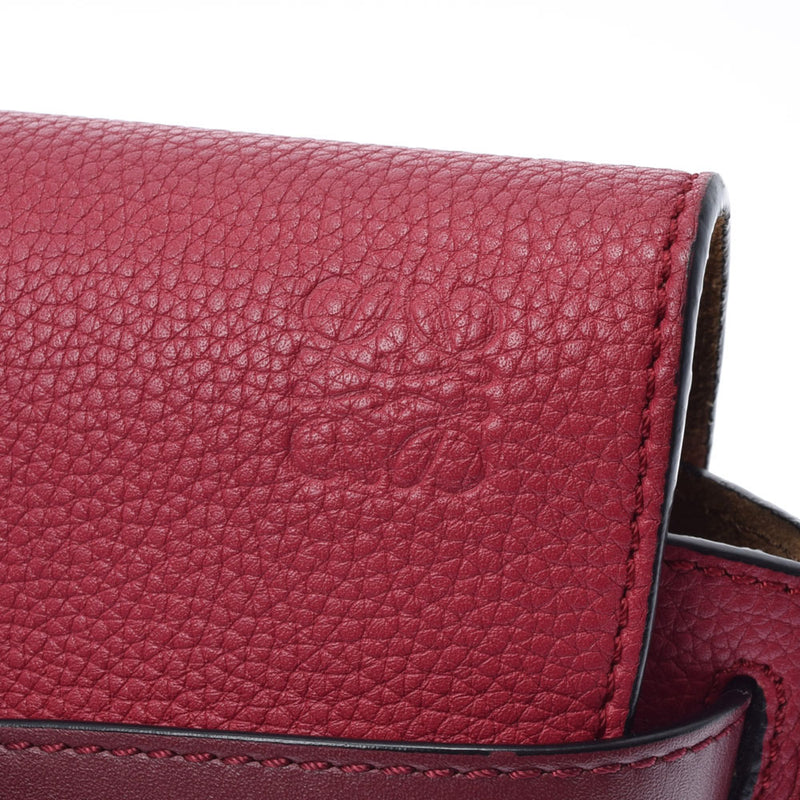 Loewe Loebe Gate Mini Red Ladies Calf肩袋A等级使用Ginzo