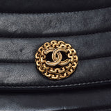 CHANEL Chanel Chain Shoulder Black Gold Bracket Ladies Ram Skin Shoulder Bag B Rank used Ginzo