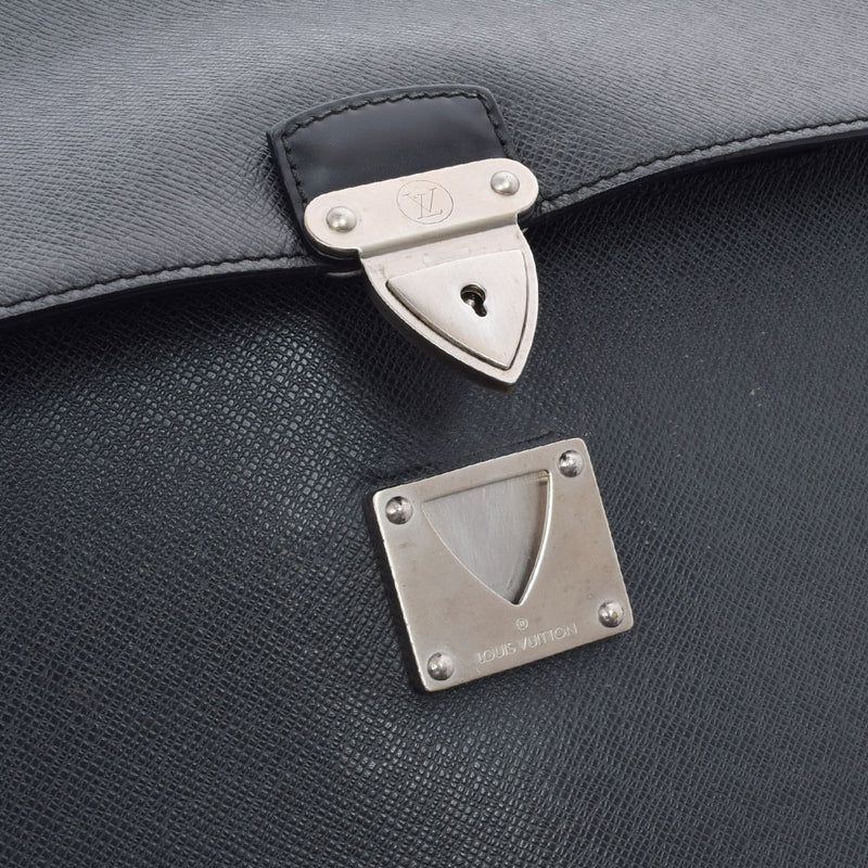 LOUIS VUITTON Louis Vuitton Taiga Lobst 1 Aldwise (Black) M31052 Men's Leather Business Bag B Rank used Ginzo