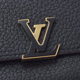 LOUIS VUITTON Louis Vuitton Portofoille Capsine Compact Noir/Hot Pink Gold Bracket M62157 Ladies Leather Trimal Wallet A Rank Used Ginzo