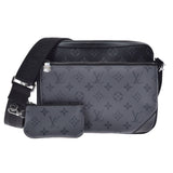 LOUIS VUITTON Louis Vuitton Monogram Eclipse Trio Messenger Black/Gray M69443 Men's Monogram Canvas Shoulder Bag A Rank Used Ginzo