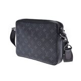 LOUIS VUITTON Louis Vuitton Monogram Eclipse Trio Messenger Black/Gray M69443 Men's Monogram Canvas Shoulder Bag A Rank Used Ginzo