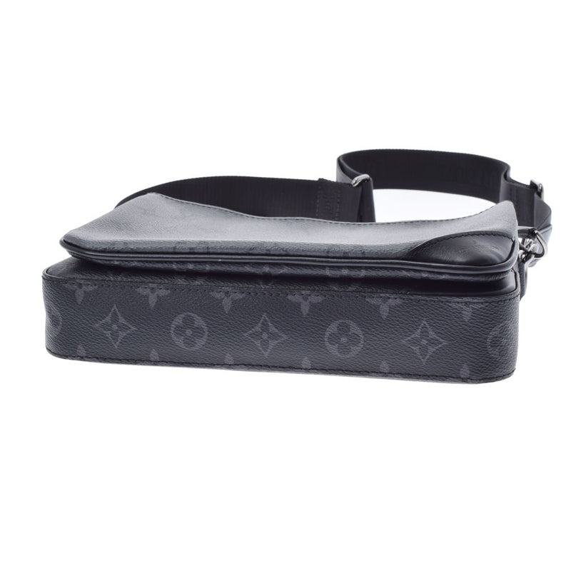 LOUIS VUITTON Louis Vuitton Monogram Eclipse Trio Messenger Black/Gray M69443 Men's Monogram Canvas Shoulder Bag A Rank Used Ginzo