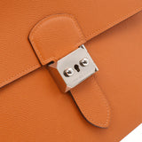 HERMES Hermes Sack Adepesh 27 Handbag Orange Silver Bracket □ I engraved (around 2005) Unisex Epson Business Bag A Rank used Ginzo