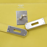 HERMES Hermes Hermes Kelly 32 Inner sewing 2WAY Lime Silver metal D -engraved (around 2019) Ladies Ever -color Handbag A Rank used Ginzo