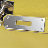 HERMES Hermes Hermes Kelly 32 Inner sewing 2WAY Lime Silver metal D -engraved (around 2019) Ladies Ever -color Handbag A Rank used Ginzo