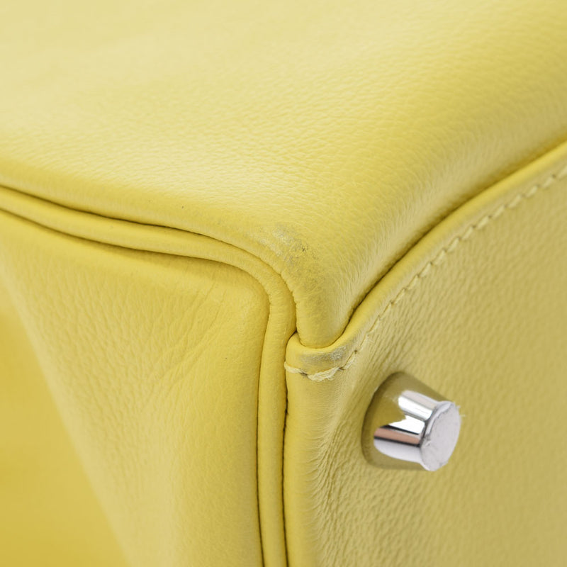 HERMES HERMES HERMES KELLY 32 INNER SEWING 2WAY LIME Silver Metal D -Graved（2019年左右）有史以来 - 彩色手提包A级使用Ginzo