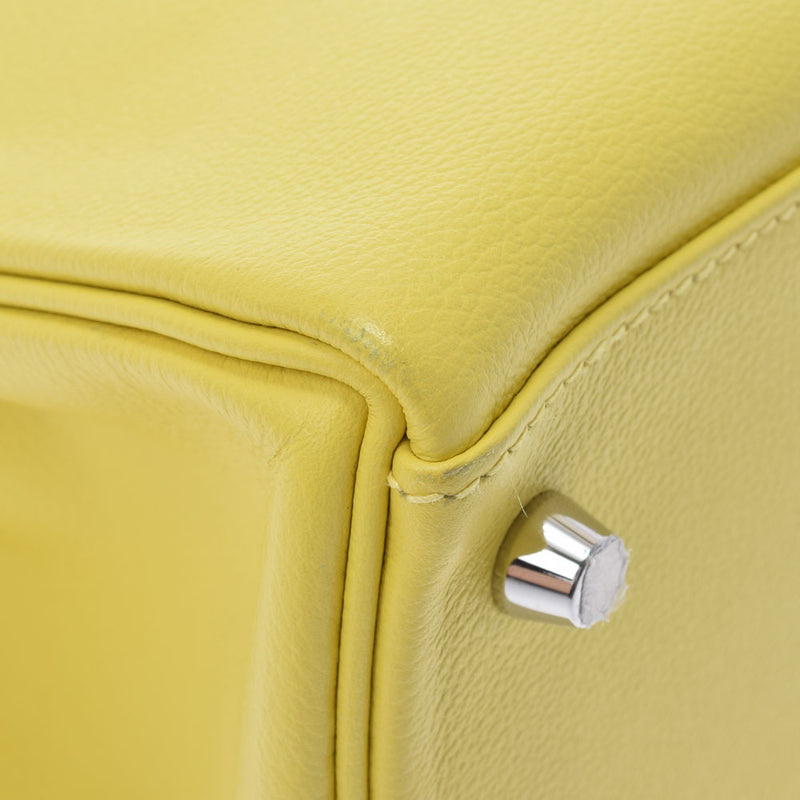 HERMES HERMES HERMES KELLY 32 INNER SEWING 2WAY LIME Silver Metal D -Graved（2019年左右）有史以来 - 彩色手提包A级使用Ginzo