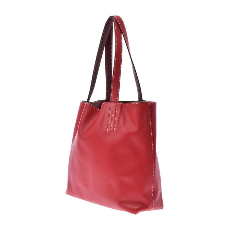 HERMES Hermes Dubble Sense 36 Reversible Rouge Kazaac/Rouge Arche □ P engraved (around 2012) Unisex Vo Sickim Tote Bag AB Rank used Ginzo