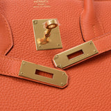 HERMES Hermes Birkin 35 Hougold metal T -engraved (around 2015) Ladies Togo Handbag A Rank used Ginzo