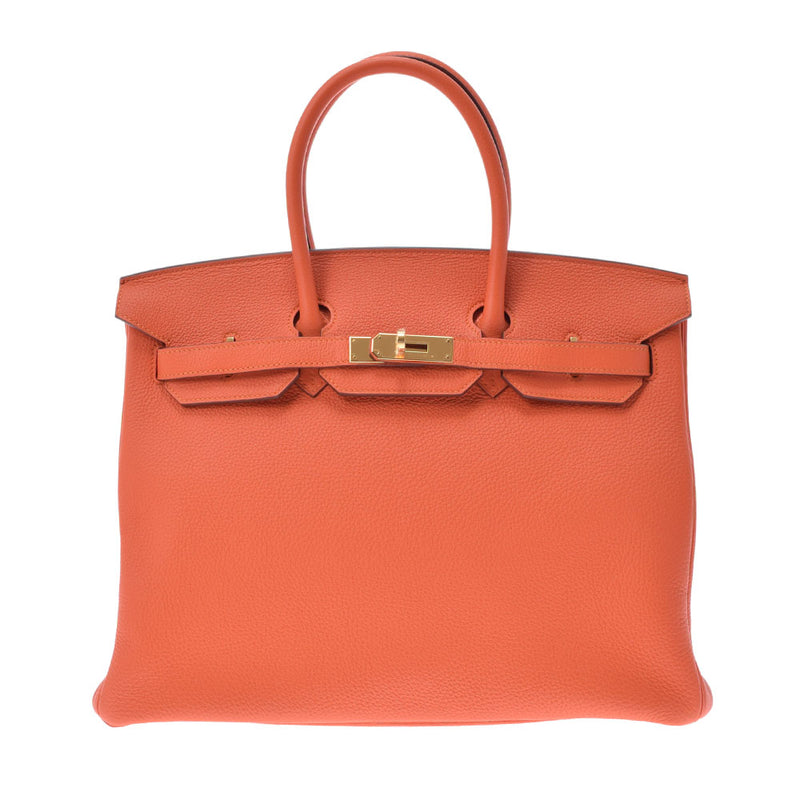 HERMES Hermes Birkin 35 Hougold metal T -engraved (around 2015) Ladies Togo Handbag A Rank used Ginzo
