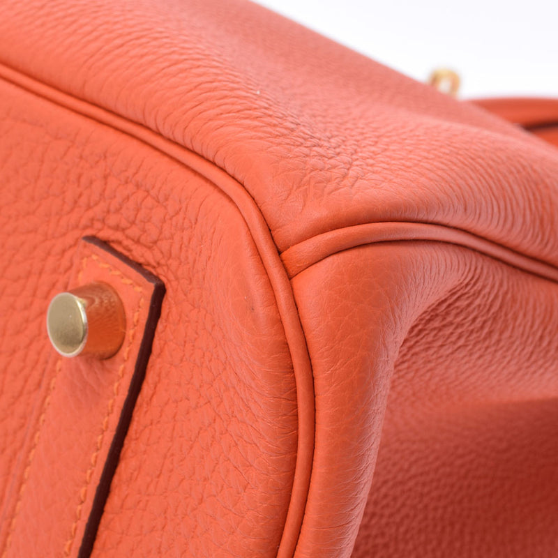 HERMES Hermes Birkin 35 Hougold metal T -engraved (around 2015) Ladies Togo Handbag A Rank used Ginzo