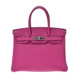 HERMES エルメス バーキン 30 ローズパープル シルバー金具 C刻印(2018年頃) レディース トゴ ハンドバッグ Aランク 中古 銀蔵