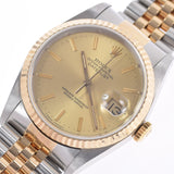 ROLEX Rolex Datejust 16233 Men's YG/SS Watch Automatic Champagne Dial A Rank used Ginzo