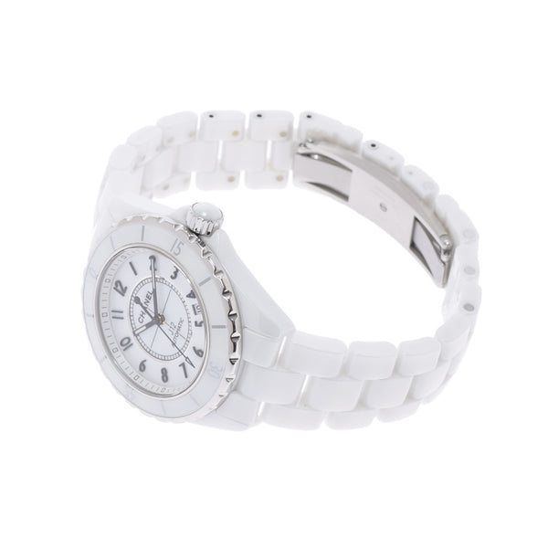 CHANEL Chanel J12 38mm H0970 Men's White Ceramic/SS Watch Automatic White Dial A Rank Used Ginzo