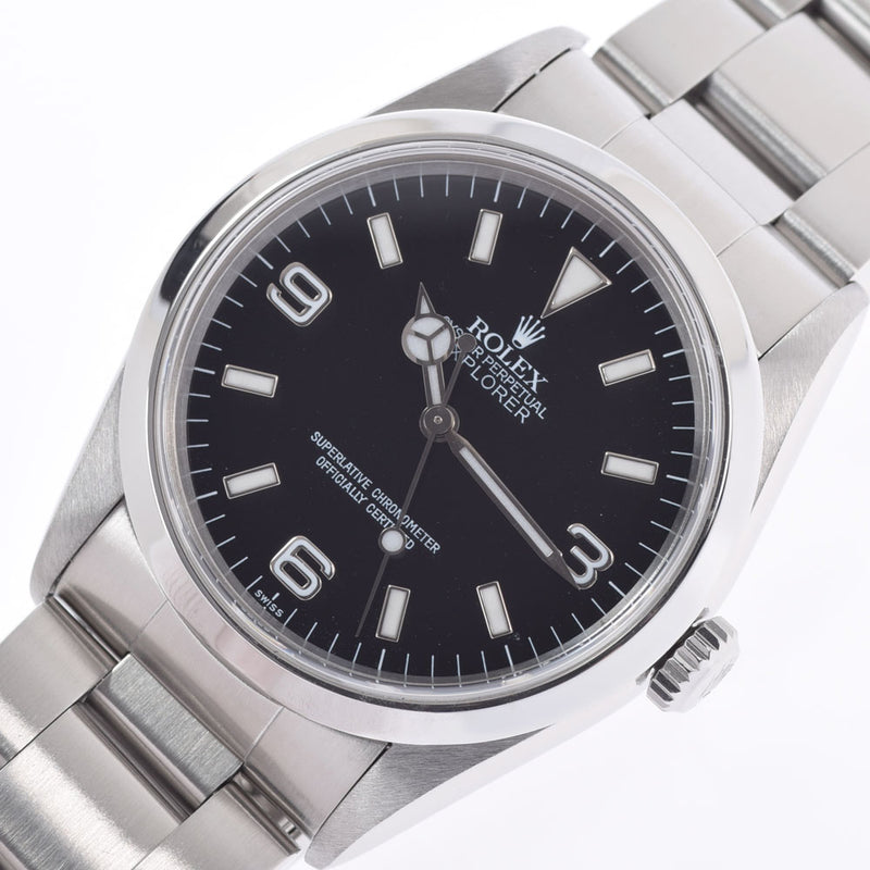 ROLEX Rolex Explorer 1 Only Switzerland 14270 Men's SS Watch Automatic Black Dial A Rank Used Ginzo