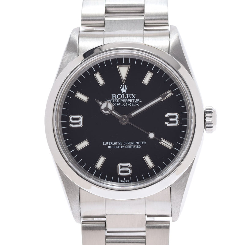 ROLEX Rolex Explorer 1 Only Switzerland 14270 Men's SS Watch Automatic Black Dial A Rank Used Ginzo