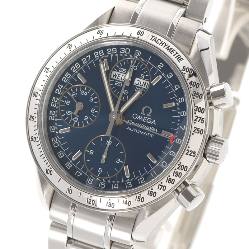 Omega Omega Speed ​​Master Day Date 3523.80 Men's SS Watch Automatic Blue Dial A Rank used Ginzo