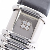 CARTIER Cartier de Clay WT000730 Ladies SS/Leather Watch Quartz Silver Dial A Rank Used Ginzo