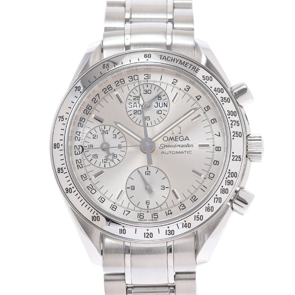 Omega Omega Speedmaster Daydate Tripur Calendar 3523.30 Men's SS Watch Automatic Silver Dial A Rank used Ginzo