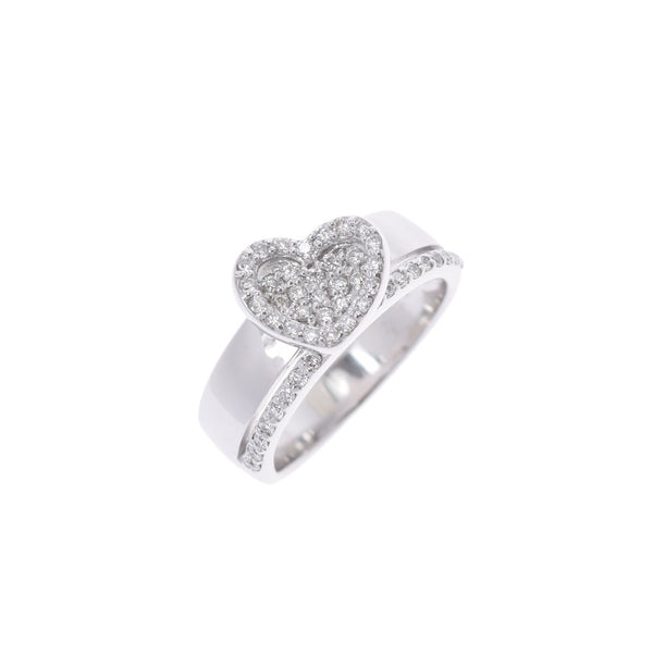 PONTE VECCHIO Ponte Veque Ring Heart Motif Diamond 0.43ct No. 10 Ladies K18WG Ring / Ring A Rank Used Ginzo