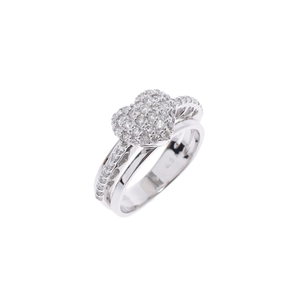 PONTE VECCHIO Ponte Veque Ring Heart Motif Diamond 0.51ct No. 10 Ladies K18WG Ring / Ring A Rank Used Ginzo