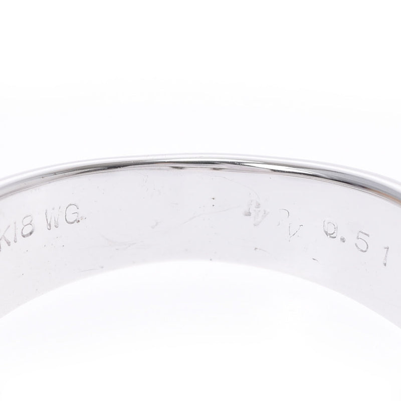 PONTE VECCHIO Ponte Veque Ring Heart Motif Diamond 0.51ct No. 10 Ladies K18WG Ring / Ring A Rank Used Ginzo
