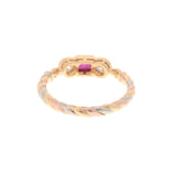 Cartier Cartier No. 12.5女士K18WG/YG/PG/RUBY RING/RING A RANK二手Ginzo