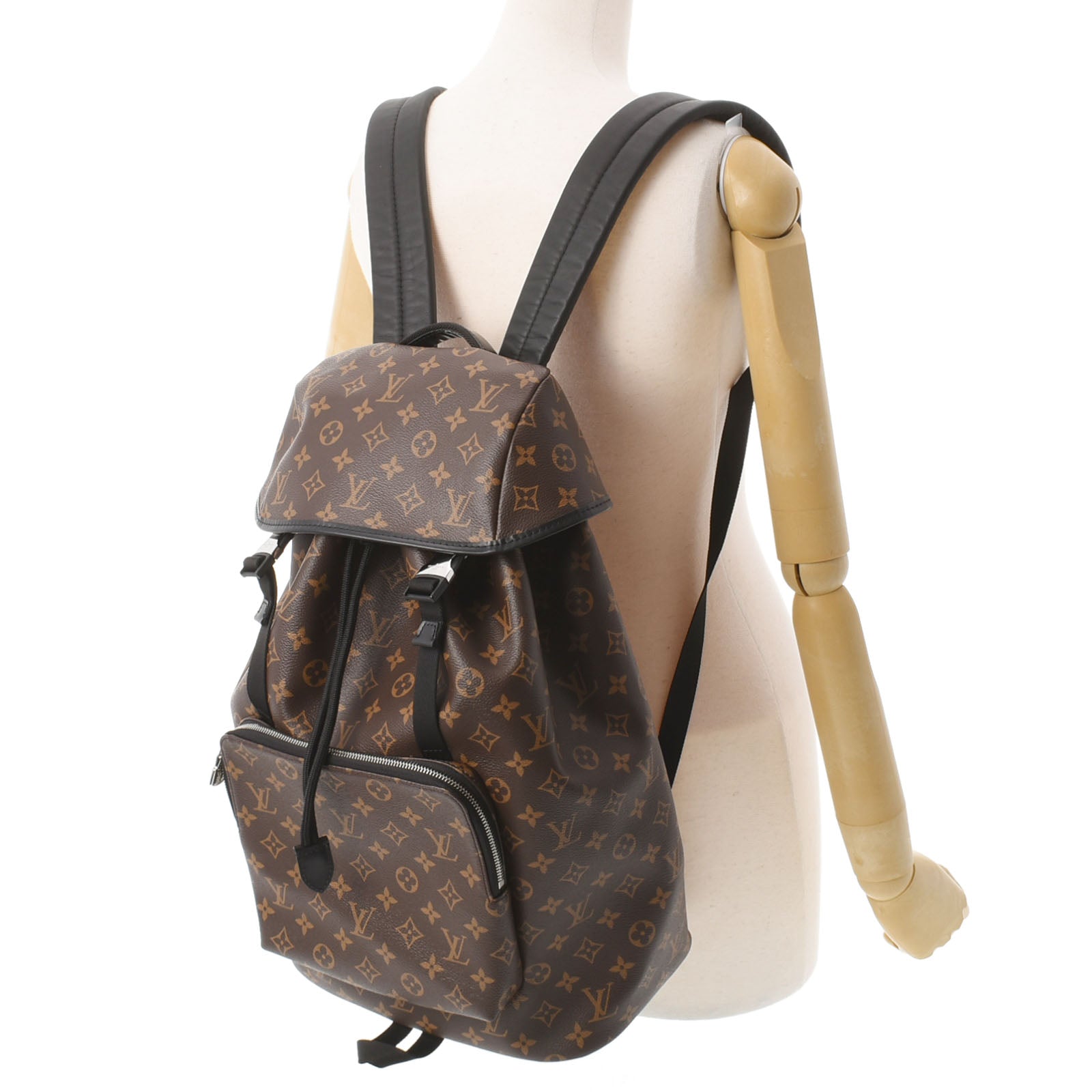 LOUIS VUITTON ルイヴィトン モノグラム マカサー ザック バックパック ブラウン M43422 メンズ リュック・デイパック 新同 中古  銀蔵