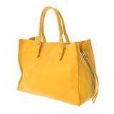 BALENCIAGA Balenciaga Paper A6 2WAY Bag Yellow 370926 Ladies Calf Handbag AB Rank Used Ginzo