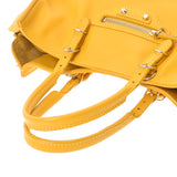 BALENCIAGA Balenciaga Paper A6 2WAY Bag Yellow 370926 Ladies Calf Handbag AB Rank Used Ginzo