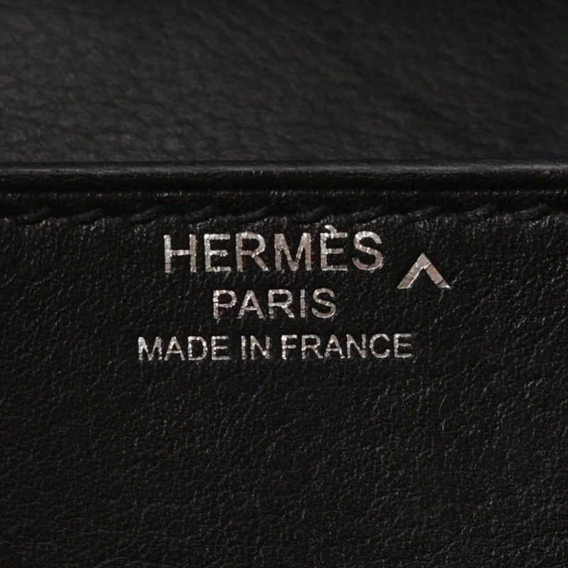 HERMES Hermes Kelly De Pesh 36 Black Silver Bracket Y engraved (around 2020) Men's Evergain/Porosus Business Bag B Rank used Ginzo