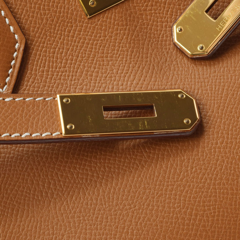 HERMES Hermes Birkin 35 Gold Gold Bracket □ J engraved (around 2006) Unisex Vo Epson Handbag A Rank used Ginzo