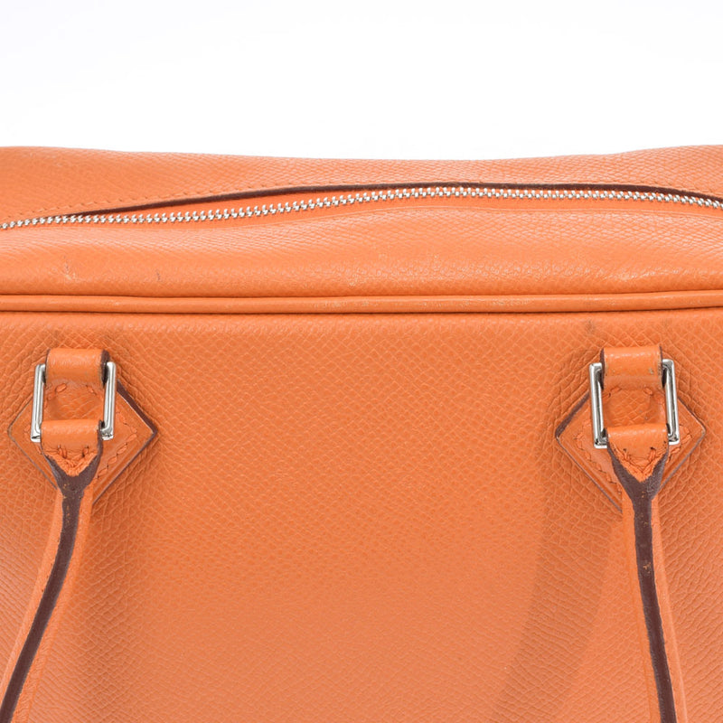 HERMES Hermes Mini Prum Orange Silver Bracket □ J engraved (around 2006) Ladies Vo Epson Handbag B Rank Used Ginzo